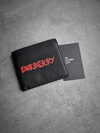 BURBERRY Graffiti Print International Leather Bifold Wallet