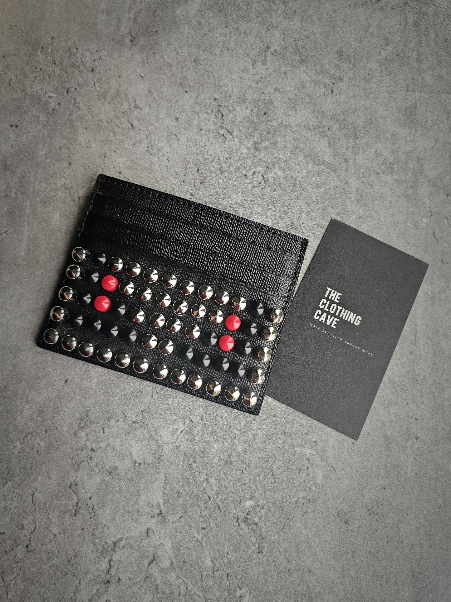 FENDI Saffiano Monster Stud Eyes Card Holder - Limited Edition