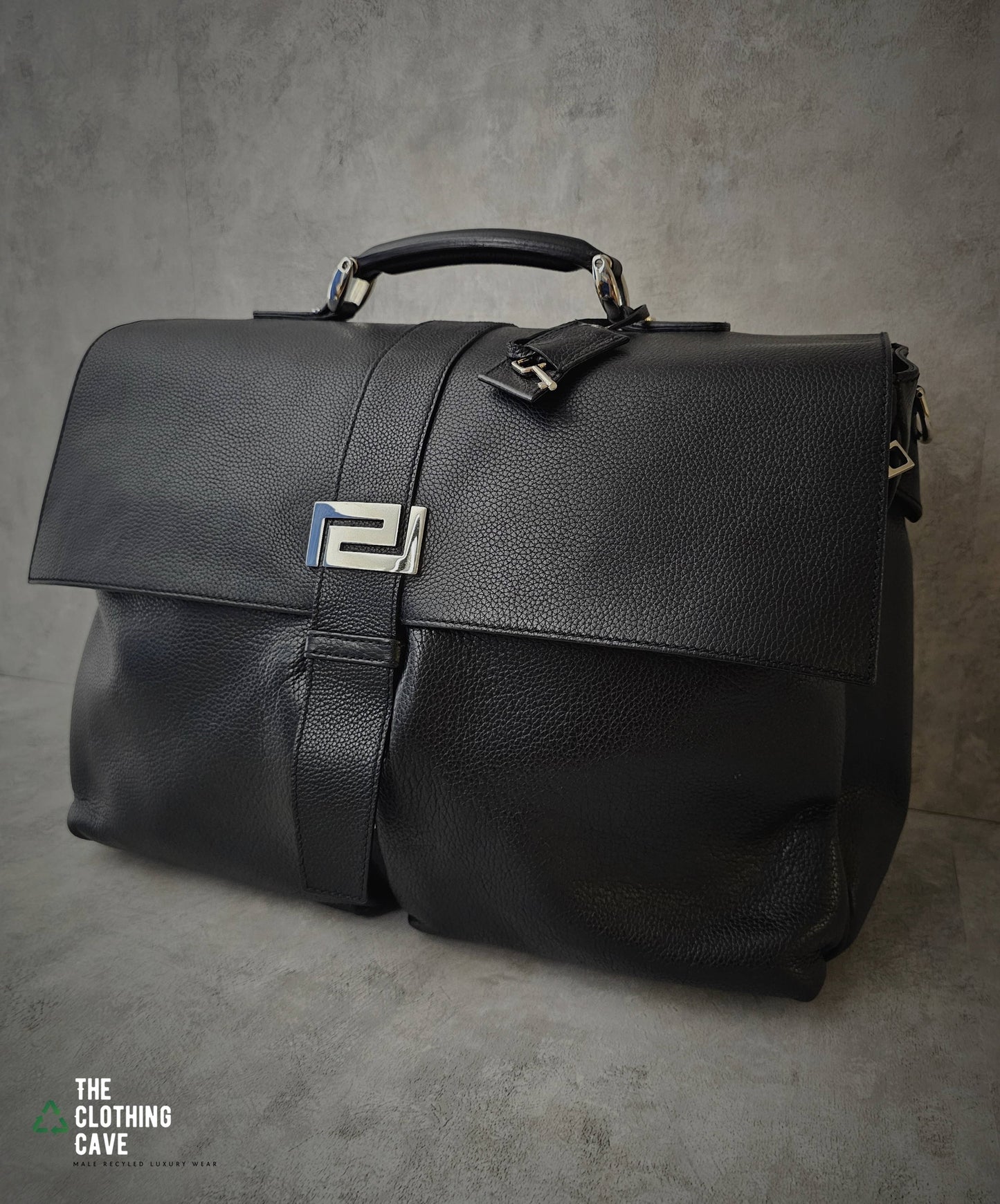 GIANNI VERSACE Smooth Leather Briefcase/ Shoulder Bag