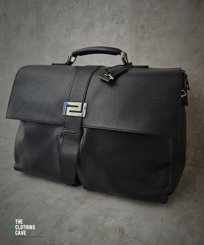GIANNI VERSACE Smooth Leather Briefcase/ Shoulder Bag