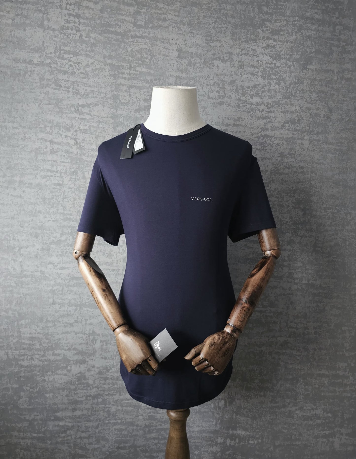 VERSACE Essentials Logo Navy T-Shirt