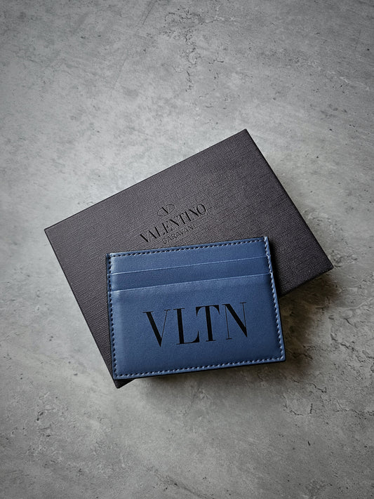 VALENTINO GARAVANI VLTN Limited Navy Embossed Card Holder