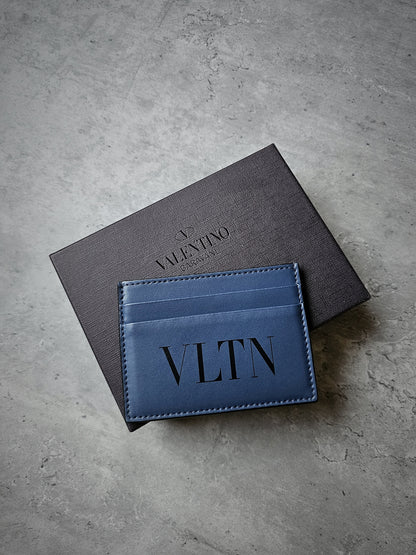 VALENTINO GARAVANI VLTN Limited Navy Embossed Card Holder