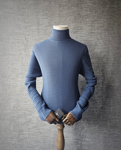 HUGO BOSS Textured Turtleneck Sweater