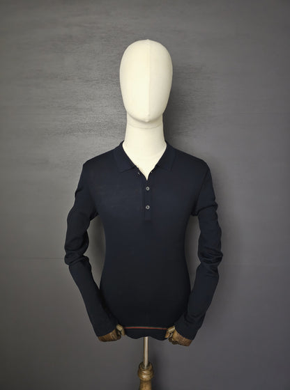 GUCCI Webbed-Hem Fine Knit Polo