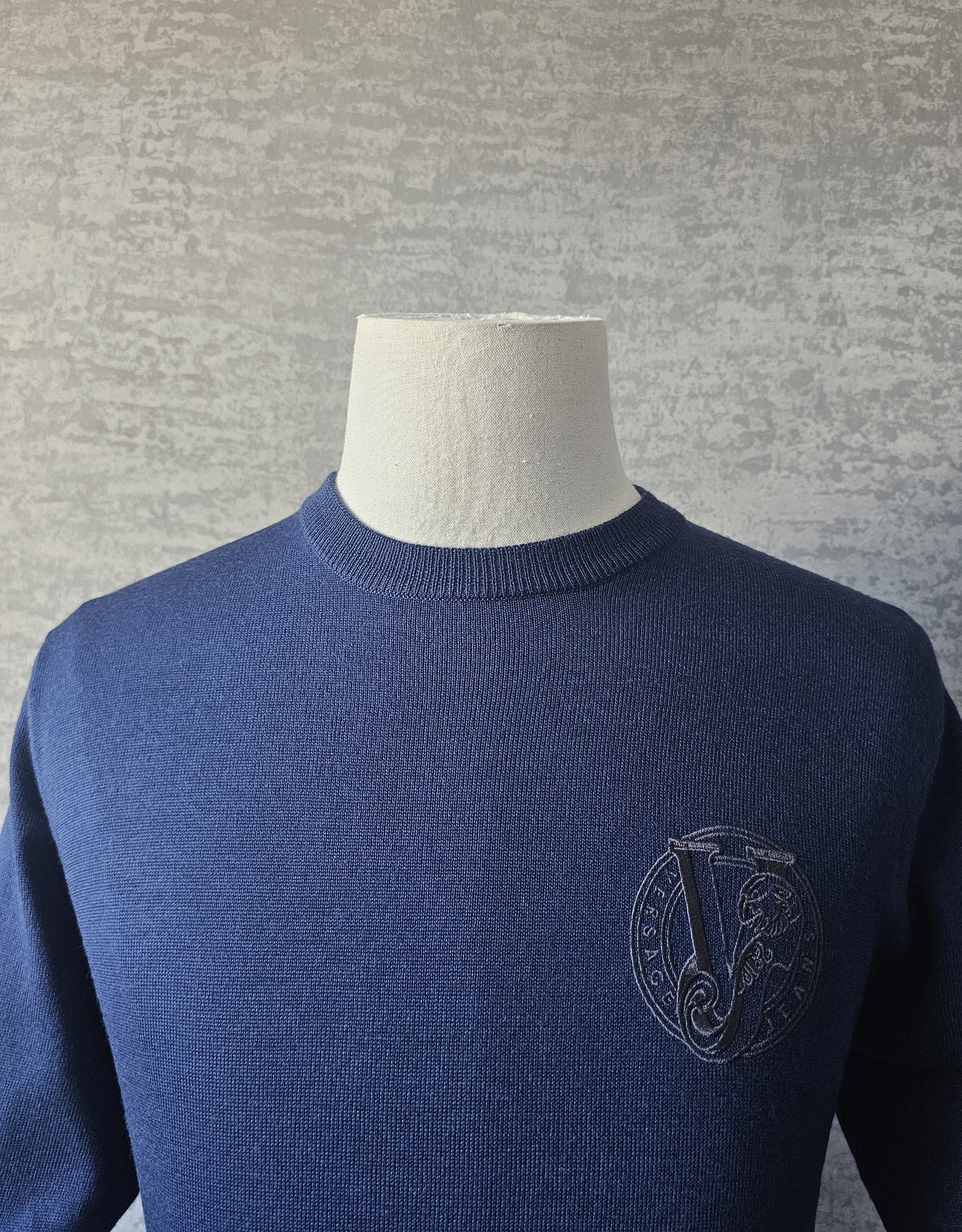 VERSACE Jeans Chest Logo Crew Neck Jumper