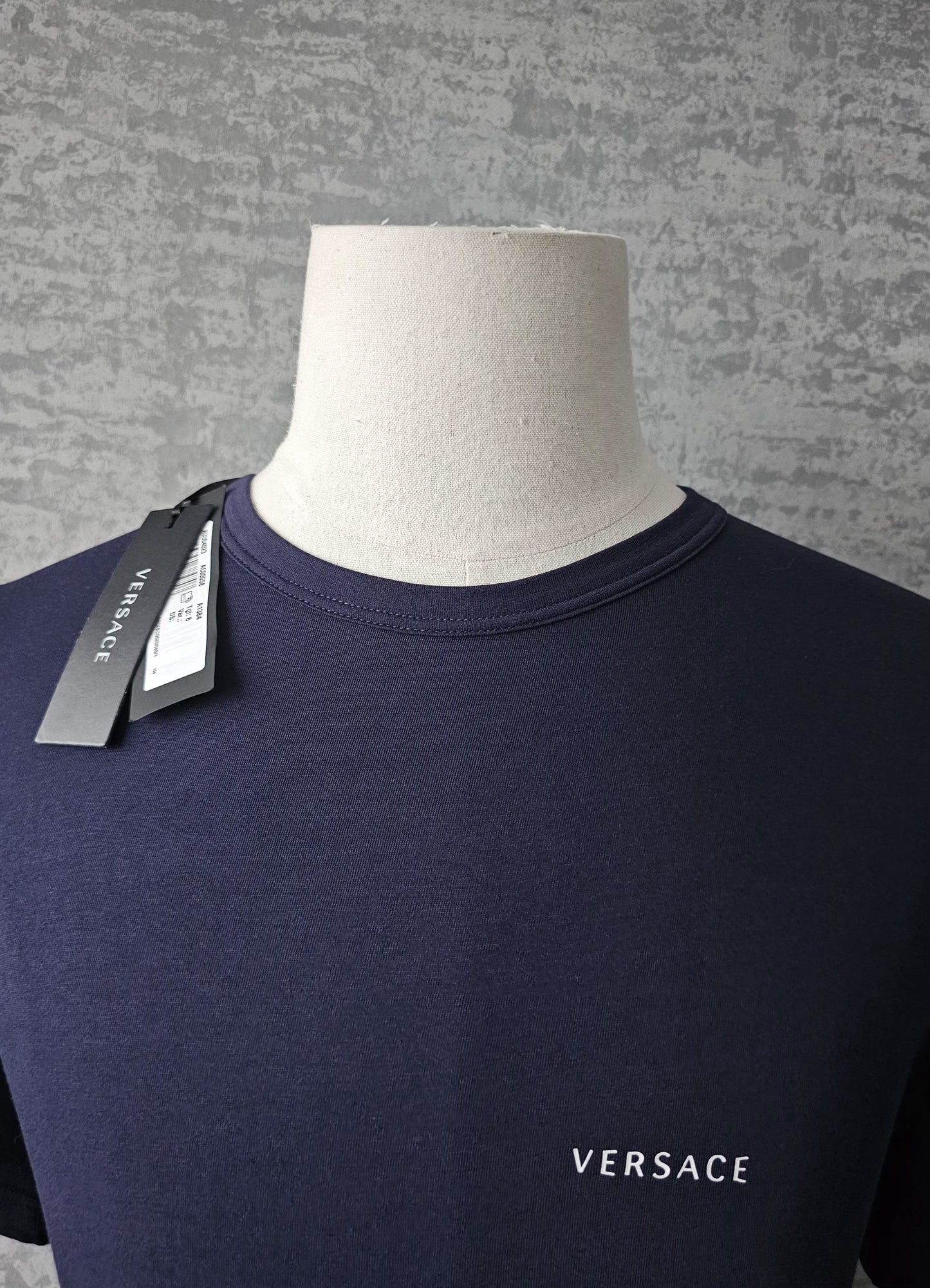 VERSACE Essentials Logo Navy T-Shirt