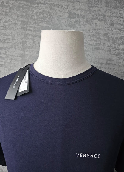 VERSACE Essentials Logo Navy T-Shirt
