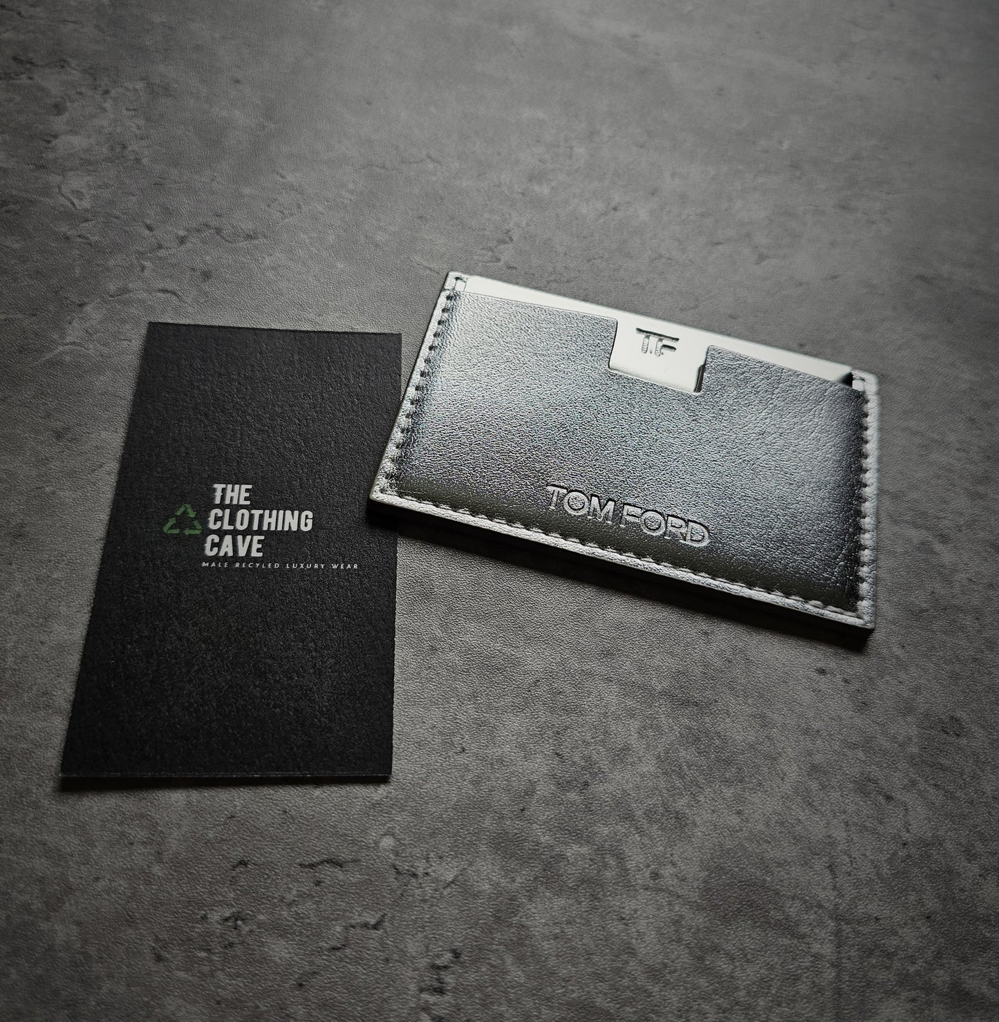 TOM FORD TF Single Leather Card Holder & Mirror