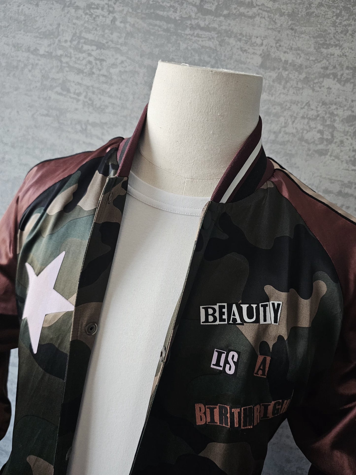 VALENTINO GARAVANI x Jamie Reid Satin Bomber