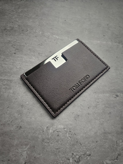 TOM FORD TF Single Leather Card Holder & Mirror