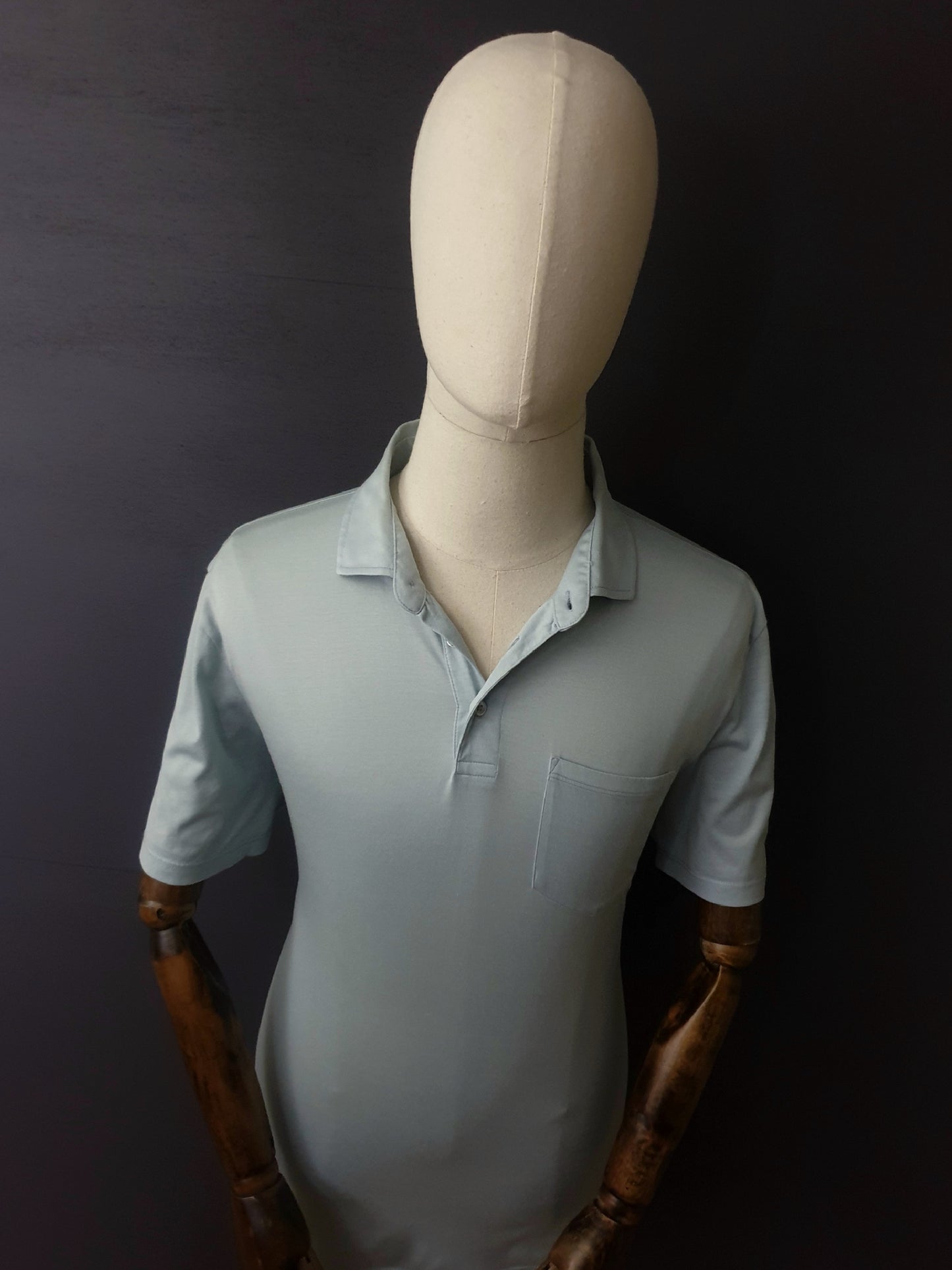 REISS Austin Polo Shirt in Sky Blue