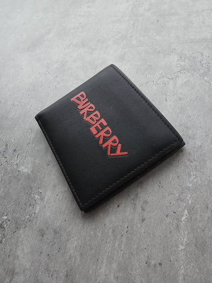 BURBERRY Graffiti Print International Leather Bifold Wallet