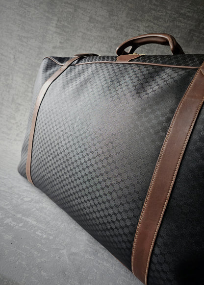 GUCCI Vintage GG Monogram Canvas Navy Suitcase