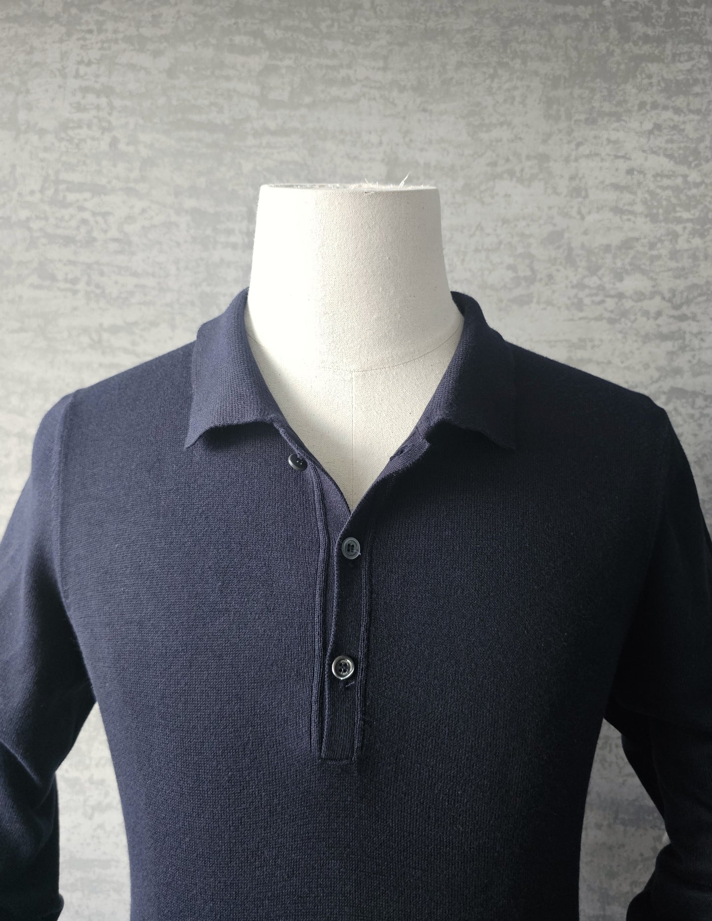 GUCCI Webbed-Hem Fine Knit Polo