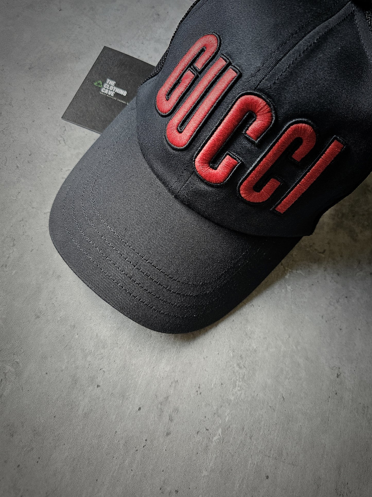 GUCCI Red Logo Mech Baseball Cap