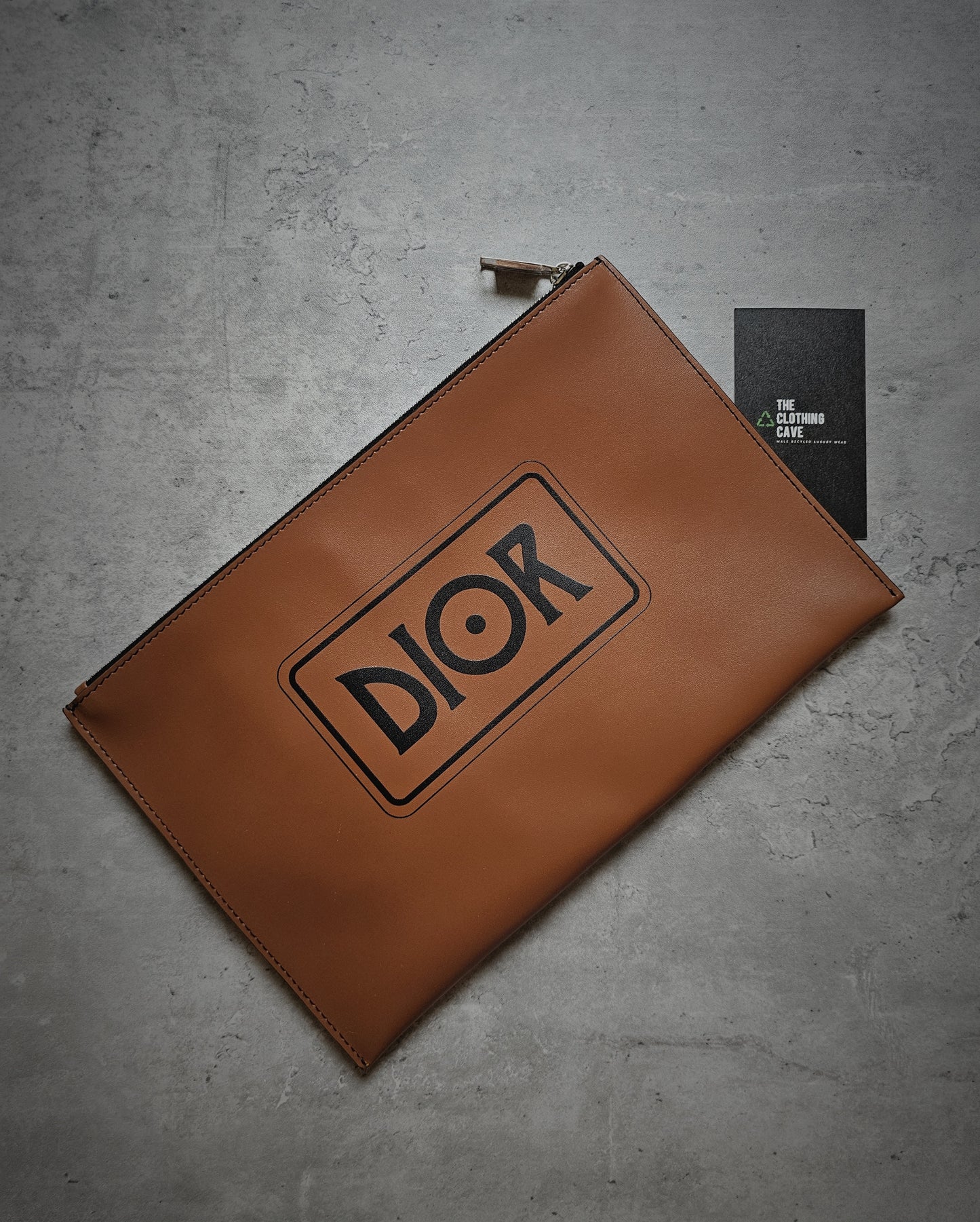 DIOR "On The Road" Jack Kerouac Leather Zip Pouch