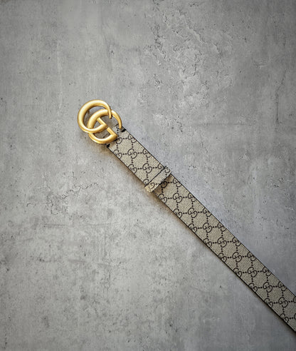GUCCI GG Marmont Supreme Monogram Beige Belt