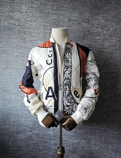 VERSACE Bauhaus Print Baroque Silk Bomber