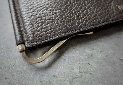 TOM FORD TF Small Grain Leather Money Clip Wallet