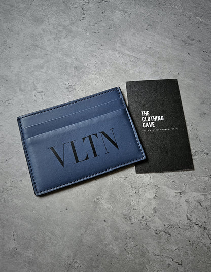 VALENTINO GARAVANI VLTN Limited Navy Embossed Card Holder