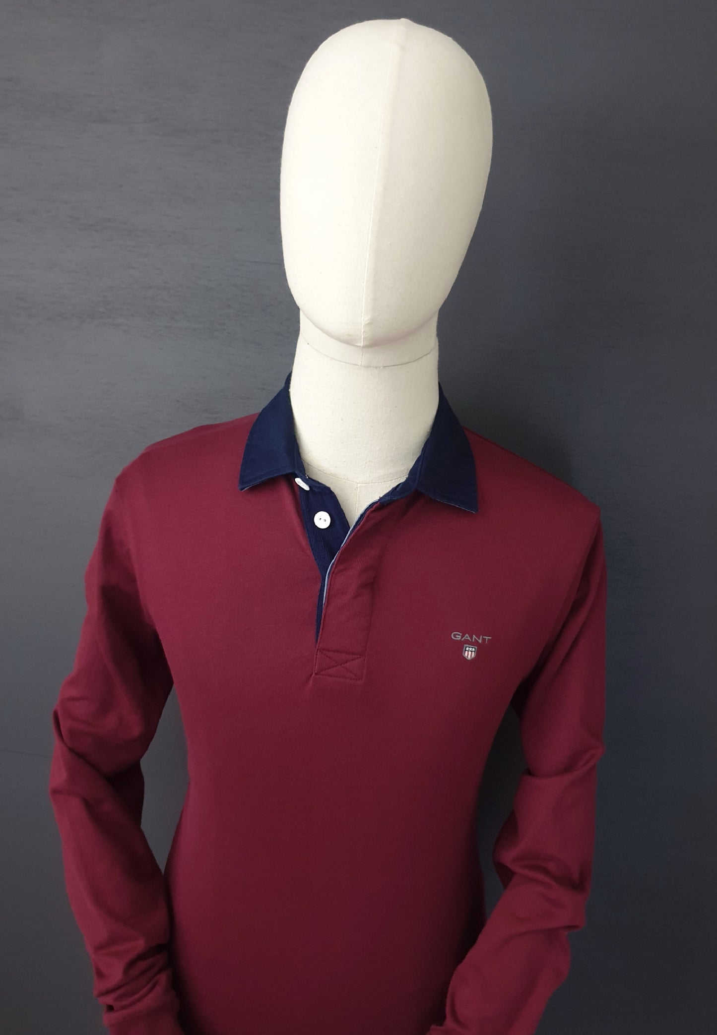 GANT Burgundy Heavy Rugger Rugby Polo Shirt
