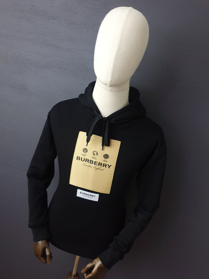 BURBERRY Applique-Logo Drawstring Hoodie