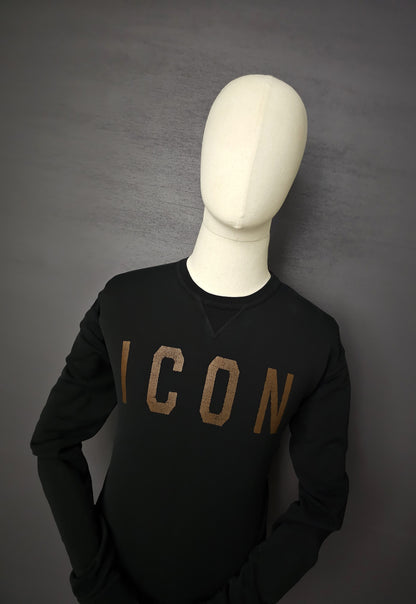 DSQUARED2 Copper-Tone ICON Logo Sweatshirt