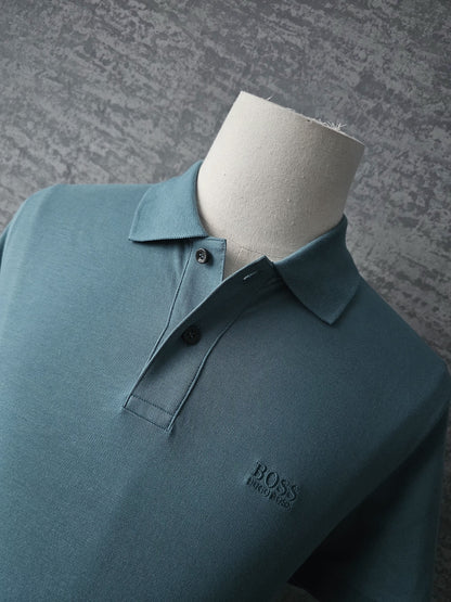 HUGO BOSS Turquoise Piro Logo 447 Polo Shirt