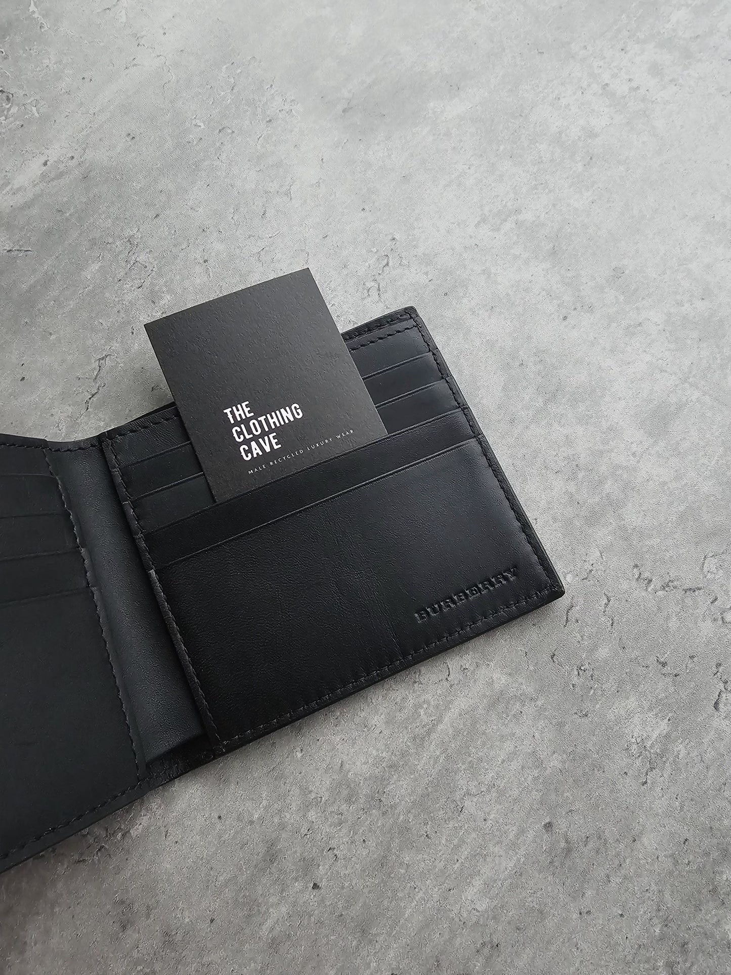 BURBERRY Graffiti Print International Leather Bifold Wallet