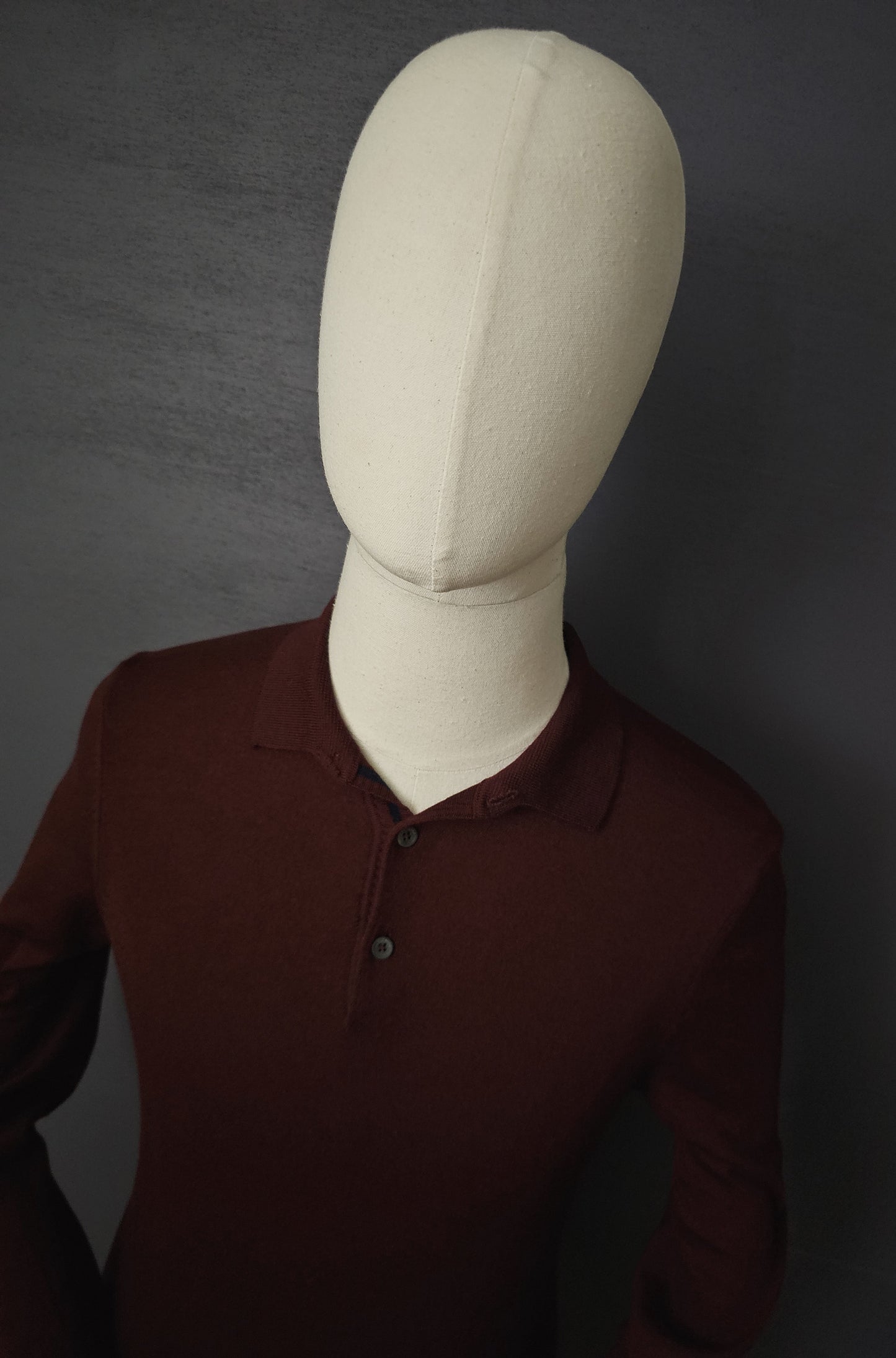 HUGO BOSS Bono-L Fine Wool Polo in Burgundy