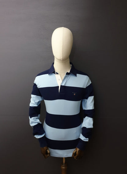 GANT Barstripe Heavy Rugger Rugby Polo in Blue/Navy