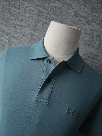HUGO BOSS Turquoise Piro Logo 447 Polo Shirt