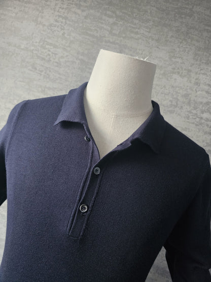 GUCCI Webbed-Hem Fine Knit Polo