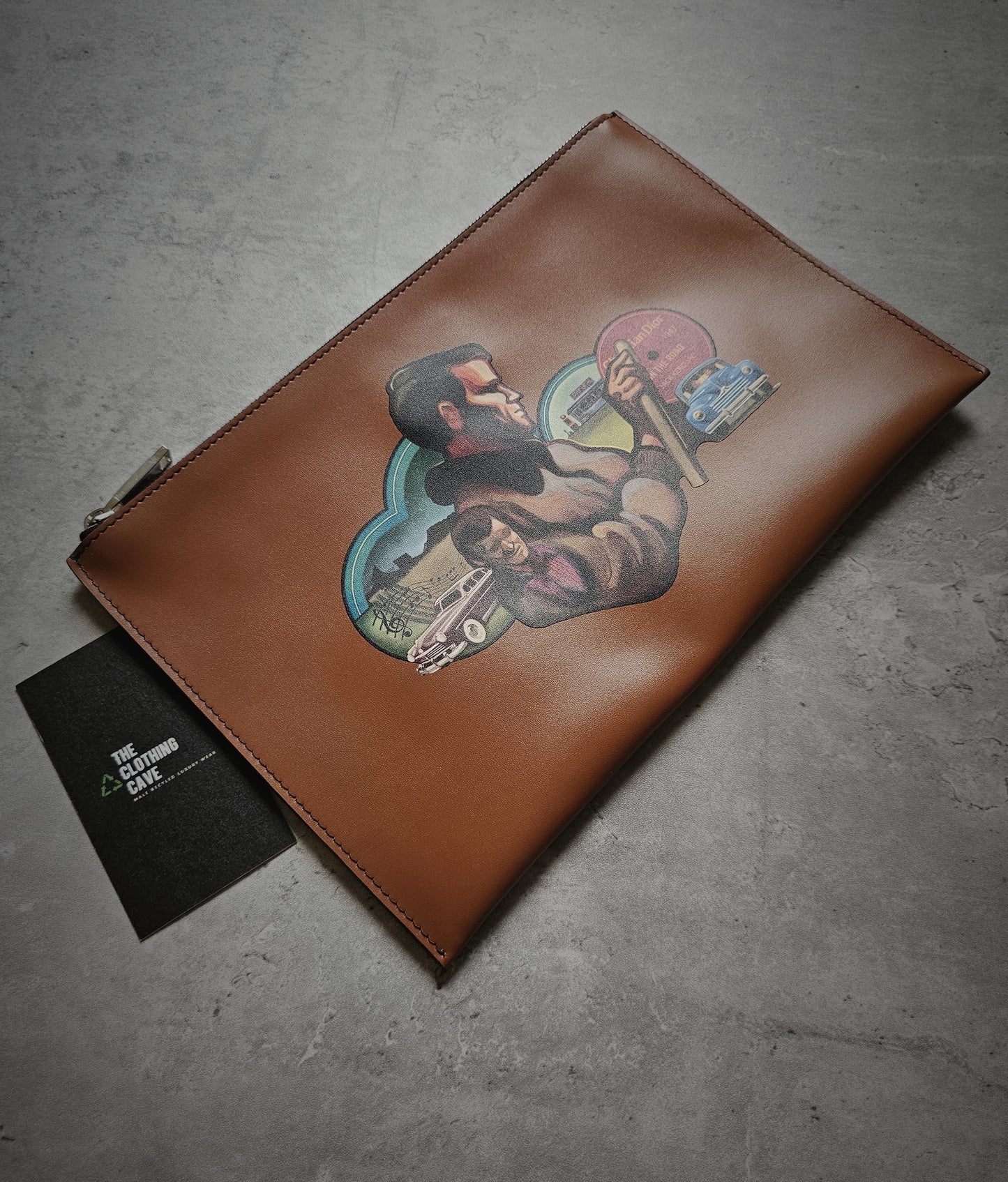 DIOR "On The Road" Jack Kerouac Leather Zip Pouch