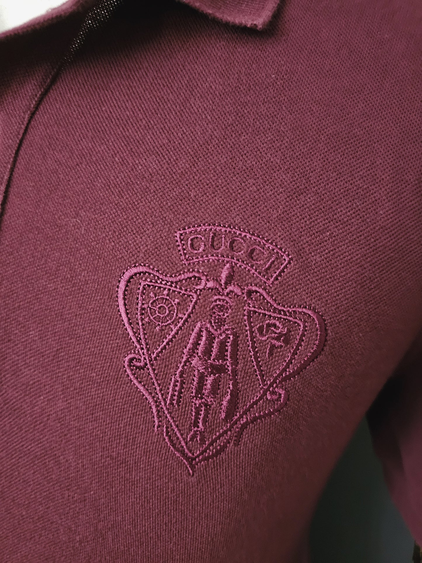 GUCCI Web Crest Embroidery Polo Shirt