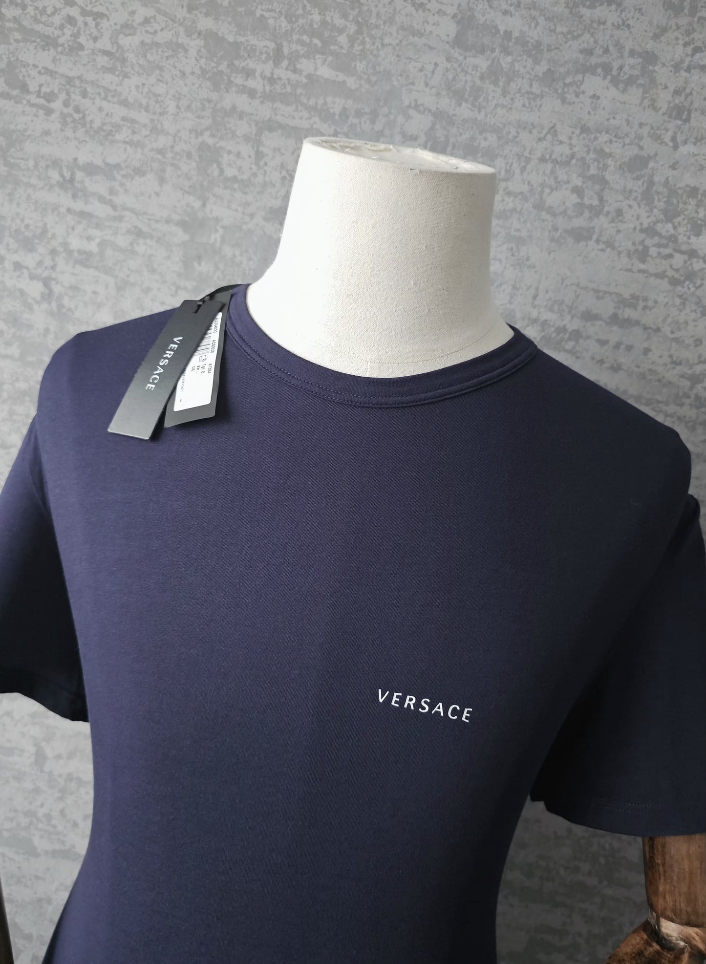 VERSACE Essentials Logo Navy T-Shirt