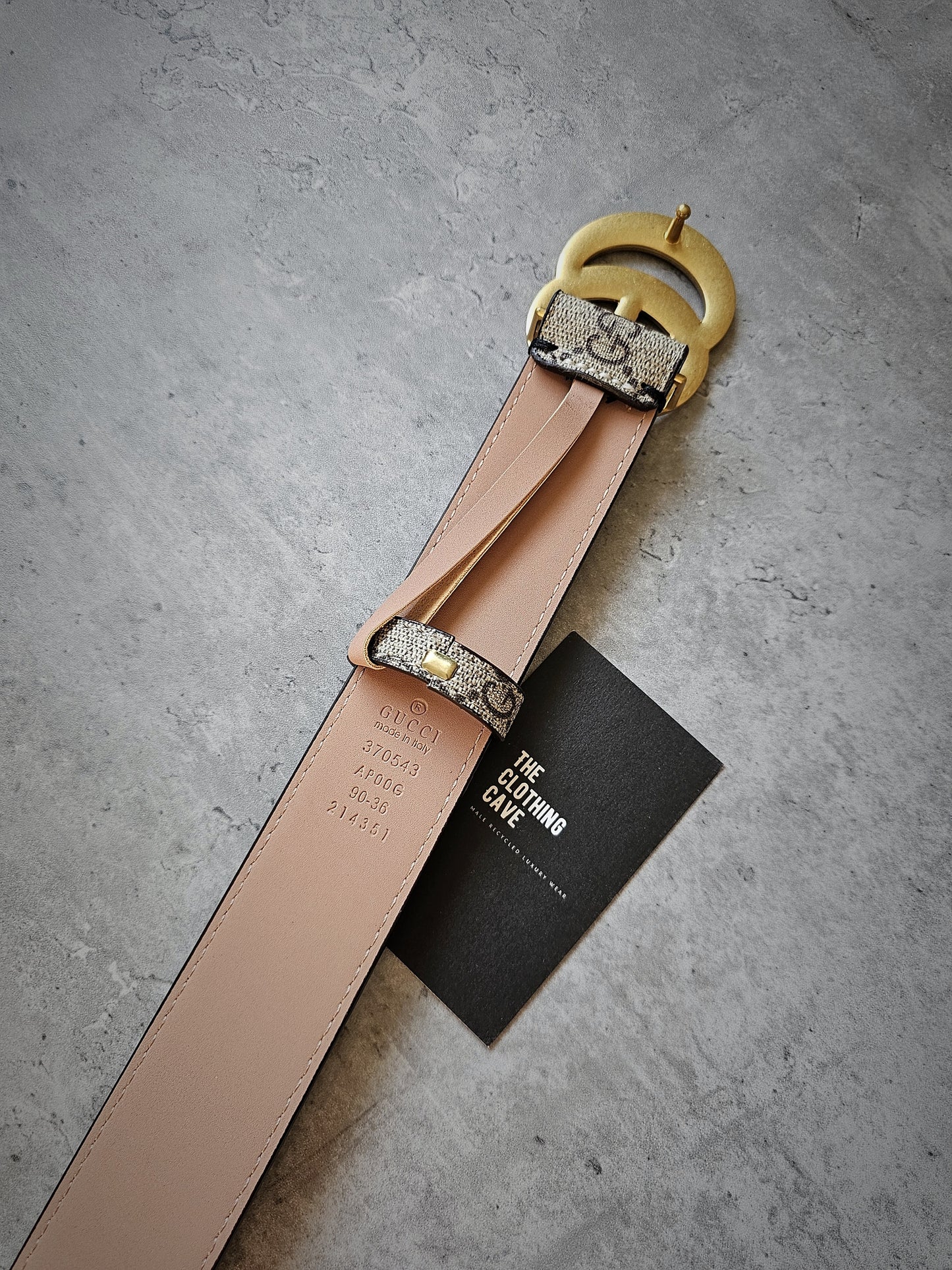 GUCCI GG Marmont Supreme Monogram Beige Belt