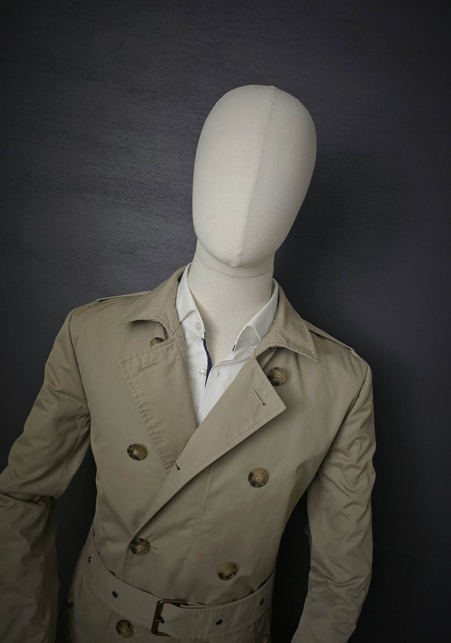 ALL SAINTS Amend Mac Beige Trench Coat