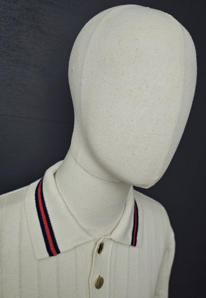GUCCI Webbed Short-Sleeve Knit Polo