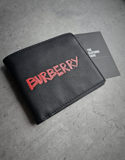 BURBERRY Graffiti Print International Leather Bifold Wallet