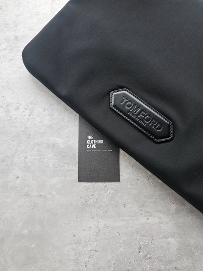 Tom Ford Zipped Logo Appliqued neoprene Pouch