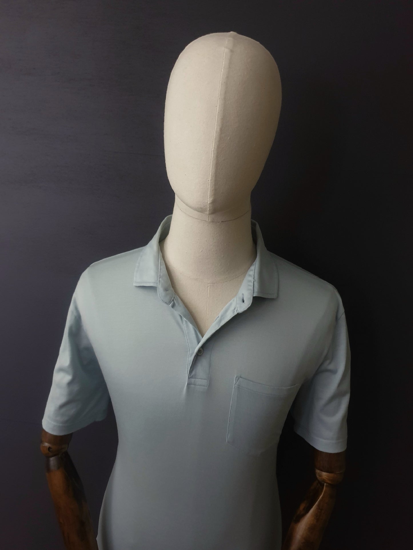 REISS Austin Polo Shirt in Sky Blue