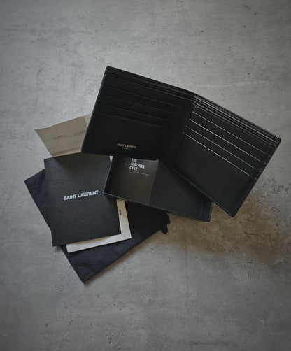 SAINT LAURENT Lightening Bi-Fold Leather Wallet