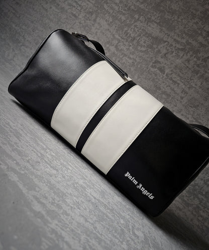 PALM ANGELS 2022 Black/White Track Travel Holdall