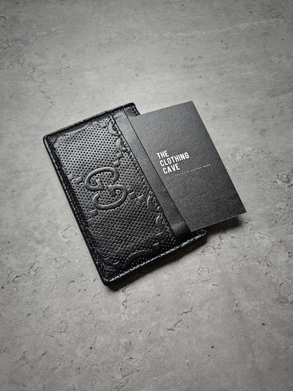 GUCCI GG Embossed Leather Card Holder