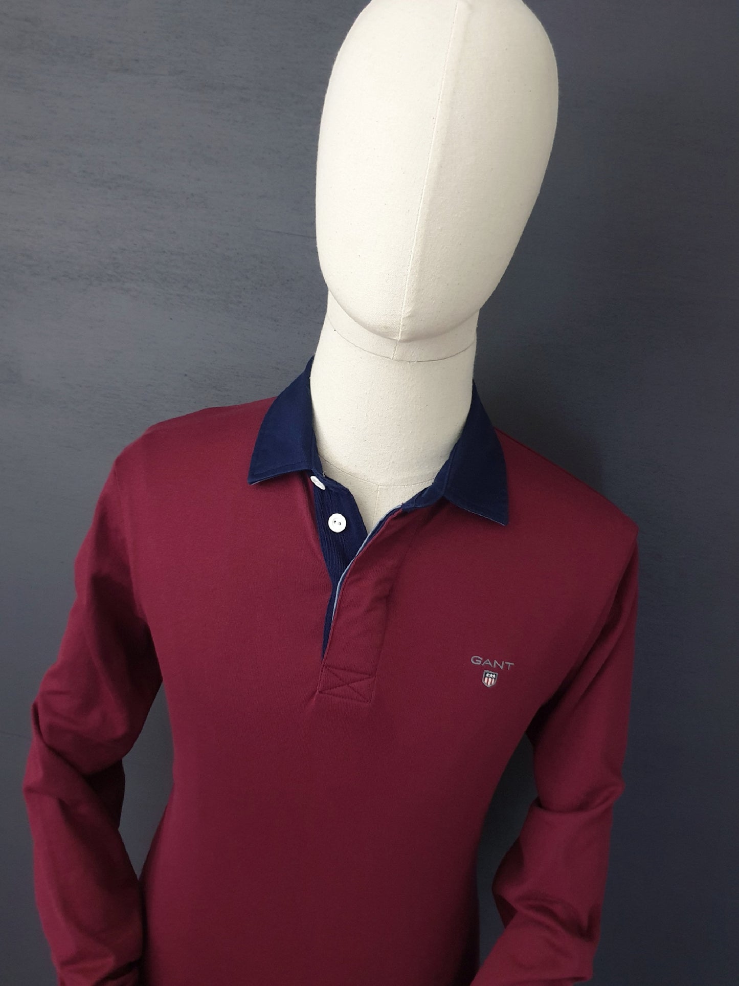 GANT Burgundy Heavy Rugger Rugby Polo Shirt
