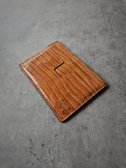 TOM FORD T-Line TF Croc-Embossed Leather Card Holder