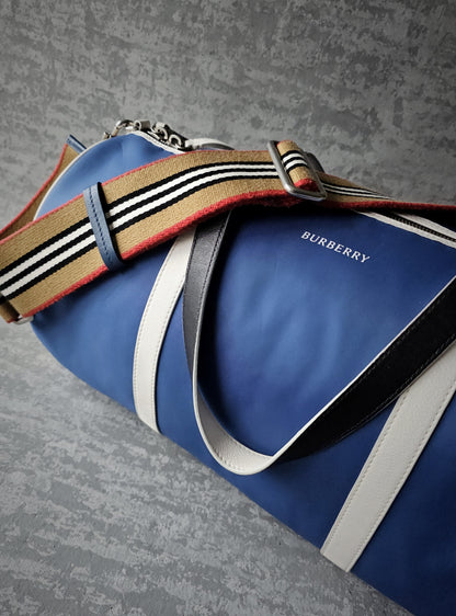 BURBERRY Nylon Kennedy Duffle Bag
