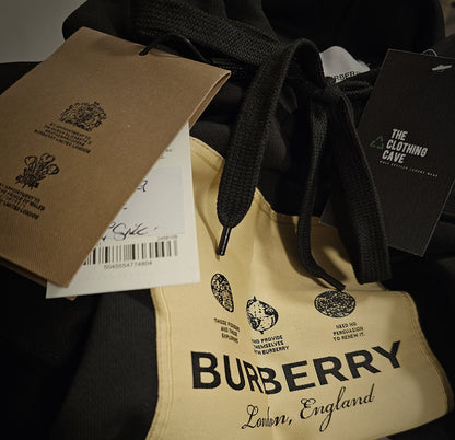 BURBERRY Applique-Logo Drawstring Hoodie